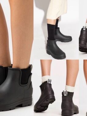 UGG Women's Black Droplet Rain Boot NWT